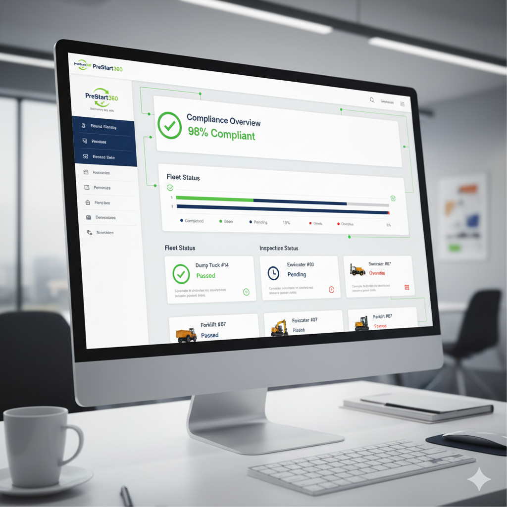 Analytics dashboard showing compliance charts and trends